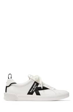 Kate Spade New York Signature-Sneaker, mit Schnürsenkeln, für Damen, weiß-schwarz (True White/Black), Größe EU 39 von Kate Spade New York