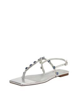 Katy Perry Women's The Camie Gemstone Sandal Flat, Silver, 9 von Katy Perry