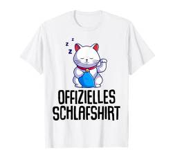 Offizielles Schlafshirt Katze T-Shirt von Katze Schlafshirt