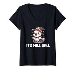 Damen Kawaii Anime Sittich Fall Hexe Kinder T-Shirt mit V-Ausschnitt von Kawaii Tees