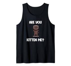 Kawaii Anime Cat Are You Kitten Me Kinder Damen Tank Top von Kawaii Tees