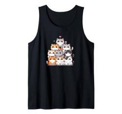 Kawaii Anime Katze Kinder Damen Tank Top von Kawaii Tees