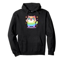 Kawaii Anime Regenbogen Katze Kinder Damen Herren Pullover Hoodie von Kawaii Tees