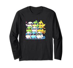 Kawaii Anime Sittich Vogel Kinder Damen Herren Langarmshirt von Kawaii Tees