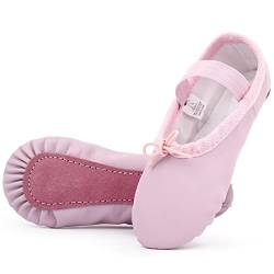 Ballettschuhe Mädchen Ballettschläppchen Ganze Ledersohle Tanzschuhe Gymnastikschuhe für Kinder und Erwachsene Damen von Kefiyis