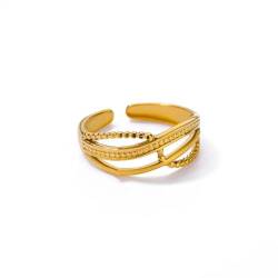 Kelapornt Ring Ringe Damen Bijouterie Herren Geometrische Lanzette Glänzende Offene Ringe Für Frauen Minimalistischer Goldfarbe Verstellbarer Ehering Weiblicher Schmuck Größenveränderbar Jz5947G von Kelapornt