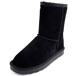 Kentti Lange Warme Winter-Schneestiefel für Damen Schwarz 41 EU von Kentti