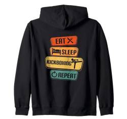 Eat Sleep Kickboxen Repeat Funny Kickboxer Kapuzenjacke von Kickboxing Passion For Kickboxer