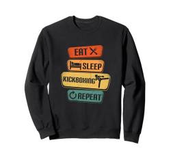 Eat Sleep Kickboxen Repeat Funny Kickboxer Sweatshirt von Kickboxing Passion For Kickboxer