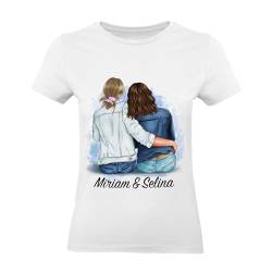 Beste Freundin T-Shirt Personalisiert Geschenk Freundinnen Schwester Mutter Freundschaft BFF Shirt Best Friends Geburtstag Weihnachten 2XL von Kiddle-Design