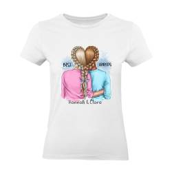 Kiddle-Design Beste Freundinnen T-Shirt Personalisiert BFF Friends Freundin Schwester Freundinnen Geschenk Freundschaft Freundschaftsgeschenk Selbst Gestalten M von Kiddle-Design