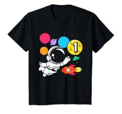 Kinder 1. Geburtstag Jungen 1 Jahr alt Astronaut Geburtstag T-Shirt von Kids Birthday Astronaut Space Rocket Gifts