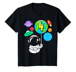 Kinder 4. Geburtstag Jungen 4 Jahre alt Astronaut Geburtstag T-Shirt von Kids Birthday Astronaut Space Rocket Gifts