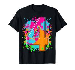 Vier, 4 Jahre, 4. Geburtstag, alles Gute zum Geburtstag, Junge, 4 Jahre alt T-Shirt von Kids Birthday Party, Kids Birthday Gifts Co.