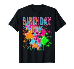 Vier, 4 Jahre, 4. Geburtstag, alles Gute zum Geburtstag, Junge, 4 Jahre alt T-Shirt von Kids Birthday Party, Kids Birthday Gifts Co.