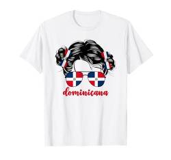 Dominikanische Mädchen Baby Kinder Jugend Republik Dominicana Flagge niedlich T-Shirt von Kids Dominican Republic Heritage Apparel Co.