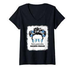 Damen Guatemaltekische Mädchen für Baby Kinder Mädchen Chapina Guatemala Flagge T-Shirt mit V-Ausschnitt von Kids Girls Guatemalan Guatemala Flag Designs Co