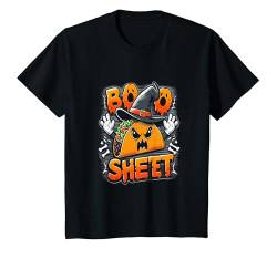 Kinder Tacos Saying Boo Gruseliges Halloween Niedliches Kleinkind Jungen Mädchen T-Shirt von Kids Halloween, Cute Tacos saying boo sheet outfit
