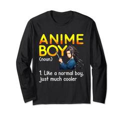 Anime Junge Lustige Definition Kawaii Männer Jungen Teenager Kinder Langarmshirt von Kids Kawaii Anime Birthday Outfit Gifts