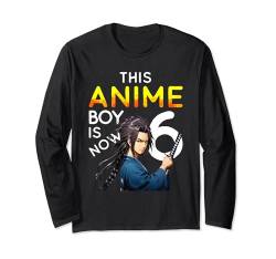 Dieser Anime-Junge ist jetzt 6 Jahre alt. Geburtstag | Kawaii Kids Langarmshirt von Kids Kawaii Anime Birthday Outfit Gifts