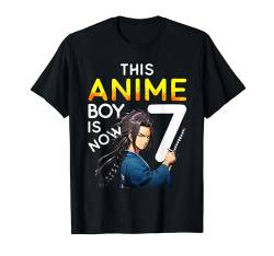 Dieser Anime-Junge ist jetzt 7 Jahre alt. Geburtstag | Kawaii Kids T-Shirt von Kids Kawaii Anime Birthday Outfit Gifts