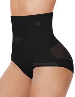 Kiiwah Damen Shapewear Bauchweg Unterhose Hoher Taille Miederhose Unterwäsche Bauchkontrolle Atmungsaktive Mesh Miederpant Shape Stark Formende Body Shaper für Frauen von Kiiwah