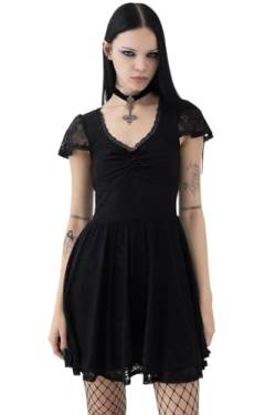 Killstar Necroix Mini Dress (DE/NL/SE/PL, Alphanumerisch, L, Regular, Regular, Schwarz) von Killstar