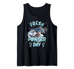 Snowboarden FRESH POWDER DAY Lustiges Snowboard Kinder Tank Top von Kinder Snowboard Geschenk Snowboarder Shirt Kind