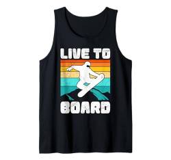 Snowboarden LEBE ZUM BOARDEN Lustiges Kinder Tank Top von Kinder Snowboard Geschenk Snowboarder Shirt Kind