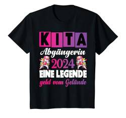 Kinder Kinder Kita Abgänger 2024 Schulkind Einschulung Grundschule T-Shirt von Kindergarten Abschluss Kita Geschenk Mädchen rosa