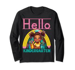 Hello Kindergarten für Kindergartenlehrer & Schüler Mädchen Langarmshirt von Kindergarten Students & Kindergarten Teacher Shopp