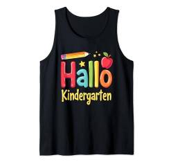 Hallo Kindergarten Kindergartenkind Mädchen Junge Erzieherin Tank Top von Kindergartestart Geschenk Erzieher für Kindi