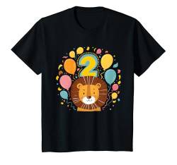 Kinder 2. Geburtstag Kindergeburtstag Zweiter Geburtstag Löwe T-Shirt von Kindergeburtstag Geburtstagsshirt Dschungel