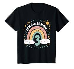 Kinder 3. Geburtstag Kindergeburtstag Dritter Geburtstag Regenbogen T-Shirt von Kindergeburtstag Geburtstagsshirt Regenbogen