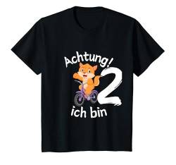 Kinder Geburtstagsshirt 2 Jahre Katze Achtung ich bin schon 2 Kind T-Shirt von Kindergeburtstag T-Shirts Jungen & Mädchen by Ella