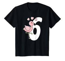 Kinder 6. Geburtstag Mädchen Flamingo 6 Jahre Geburtstag T-Shirt von Kindergeburtstag T-Shirts Jungen & Mädchen by KaMi