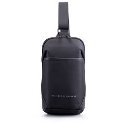 Sling Bag für Herren Damen, Sling Rucksack Laptop Crossbody Bag 7 Zoll mit verstellbarem Stap, Wasserdicht Anti-Diebstahl Sling Rucksack für Reisen, Wandern, Pendeln, Business, Schwarz von Kingsons