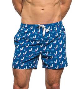 Kiniki Herren Traditionelle Beach Board Badeshorts - Seagull von Kiniki