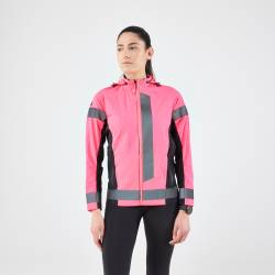 Laufjacke Damen reflektierend wasserabweisend PSA-zertifiziert - Warm Regul von Kiprun