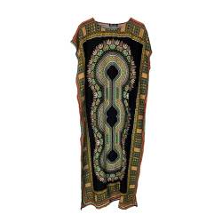 Langes Maxi-Kaftan-Kleid für Damen, Sommerkleid, Dashiki, afrikanisches Strandkleid, Einheitsgröße, Schwarz , One size von Kiran Fashion