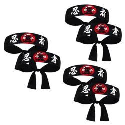 Kisangel 6 Stk Stirnband Mit Ninja-print Haarband Outfits Turban Männergeschenke Kleidung Für Männer Kostüme Accessoires Für Männer Kochgeschenk Karate-zubehör Polyester Kind Drucken Kochen von Kisangel