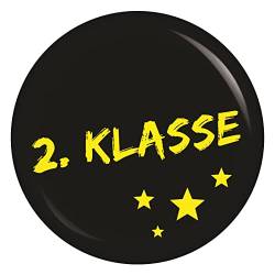 Kiwikatze 2.Klasse Sternchen Button 37 mm oder 56 mm Ansteckbutton zum Schulanfang Schule Einschulung Junge Geschenk Deko Schulstart Geschenke Schulstart Kalender Countdown (56 mm) von Kiwikatze