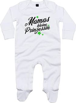 Kleckerliese Baby Body Schlafanzug Strampler Langarm Junge Mädchen Mamas kleine Prinzessin, White 0-3 Monate von Kleckerliese