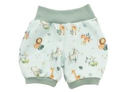 Kleine Könige Kurze Pumphose Baby Jungen Shorts · Modell Fuchs Löwe Animal Kings, mint · Ökotex 100 Zertifiziert · Größe 62/68 von Kleine Könige