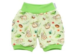 Kleine Könige kurze Pumphose Baby Jungen Shorts · Modell Kokosnuss Faultier Lazy Summer, lemon · Ökotex 100 zertifiziert · Größe 110/116 von Kleine Könige