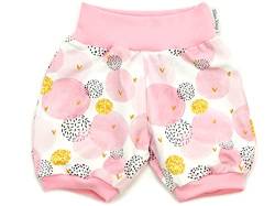 Kleine Könige kurze Pumphose Baby Mädchen Shorts · Modell Punkte Glitter Dots, rosa · Ökotex 100 zertifiziert · Größe 74/80 von Kleine Könige