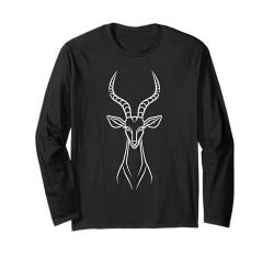 Baby niedliche Gazelle Einfache minimalistische Gazelle Langarmshirt von Kleine Tiere Lustige Gazelle