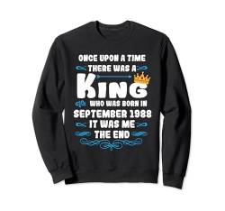Es war einmal ein König. September 1988 Geburtstag Sweatshirt von König Mann Geburtstag Junge