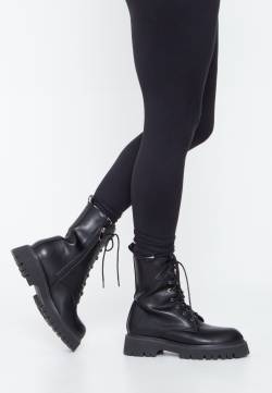 Koi Footwear - Anchor Military Lace Up Black - Girl Schuhe - Schwarz - EU 41 - Synthetic/Textile/Gummi von Koi Footwear