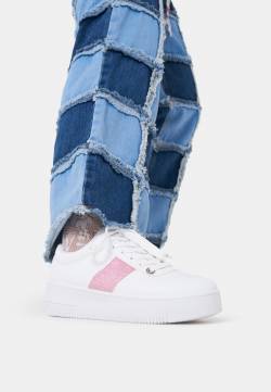 Koi Footwear - Eternia Pink Stripe Platform White - Girl Schuhe - Weiß - EU 37 - Synthetic/Textile/Gummi von Koi Footwear